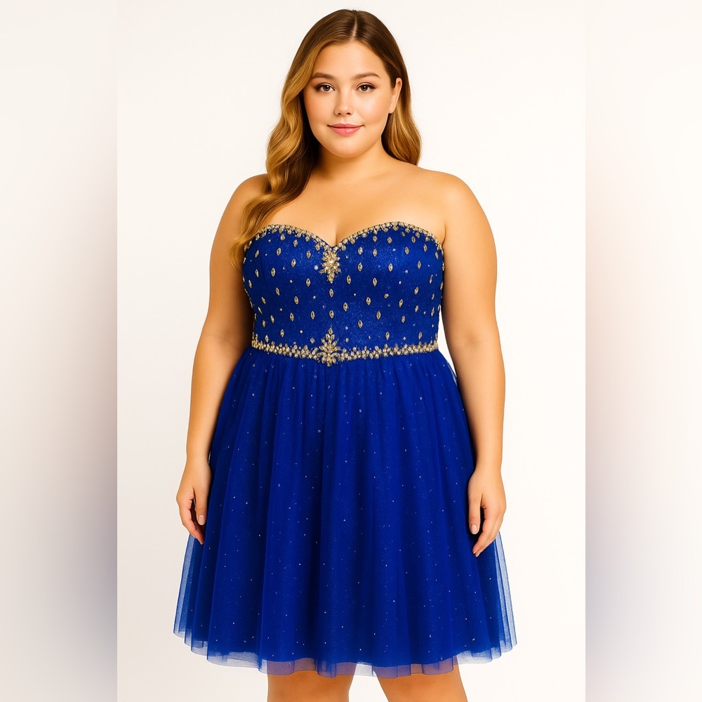 Elegant Blue Prom Dress